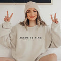 Jesus Is King Sweatshirt, Christian Sweatshirt, Faith Clothing, Jesus Is King, Christian Apparel, Jesus Sweatshirt,...