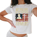 Jesus Is My Savior Trump Is My President Trump 2024 Usa Flag Baby Tee Hoodie, Sweatshirt | ZylaModa.com