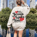 Jesus Loves You Christian Mental Health Crewneck Preppy Faith Based Sweatshirt Y2K Christian Clothes Religious Indie...
