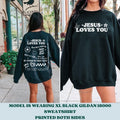 Jesus Loves You Jesus sweatshirt Jesus Apparel Jesus Crewneck Christian Crewneck Christian Sweatshirt Christian Merch...