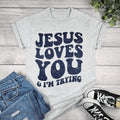 Jesus Loves You and I'm Trying Graphic T-shirt Hoodie, Sweatshirt | ZylaModa.com