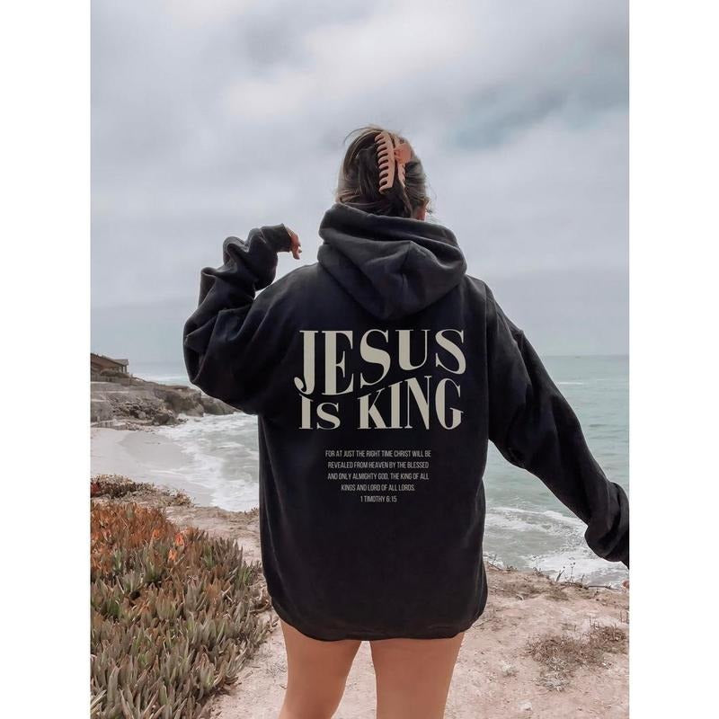 Jesus is king sweatshirt Jesus hoodie  Christian merch clothes streetwear Gospel T-shirt | ZylaModa.com