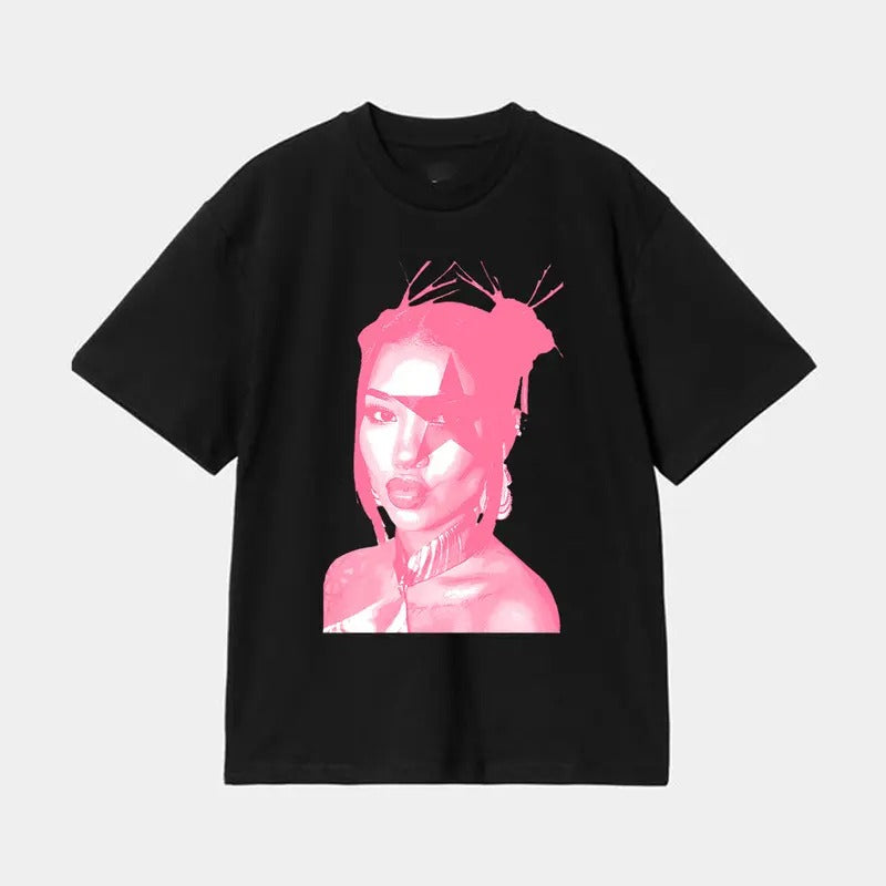 Jhene PINK Cute Big Face Rap Tee Shirt - Perfect for Trendy Wardrobes Hoodie, Sweatshirt | ZylaModa.com