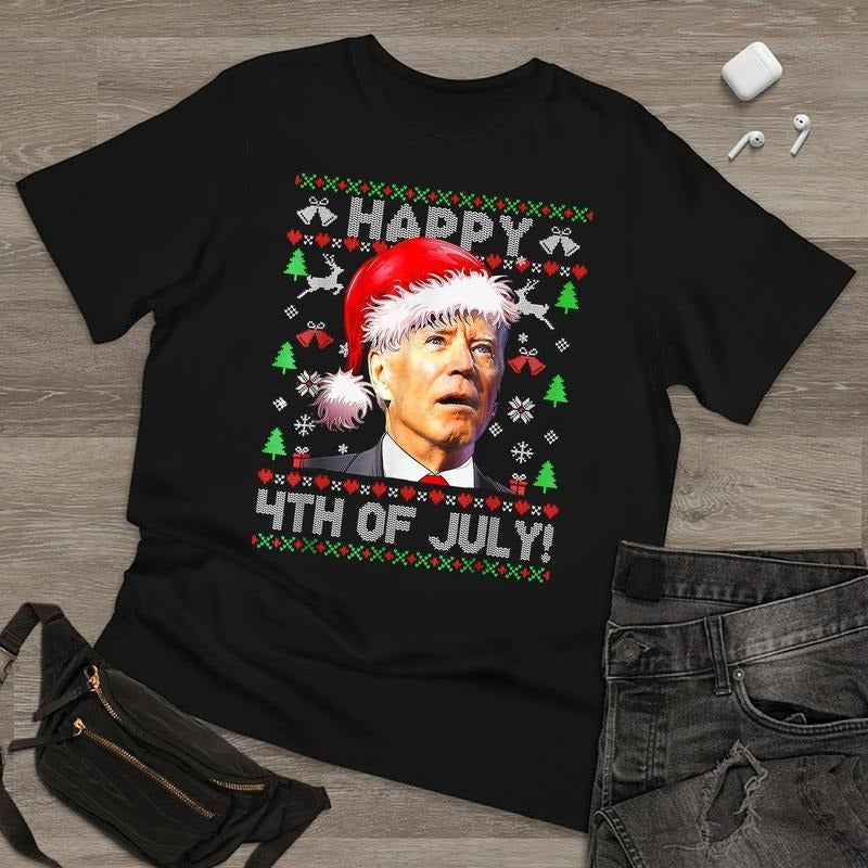 Joe Biden Christmas T-shirt, Gift for Christmas, All Size Hoodie, Sweatshirt | ZylaModa.com