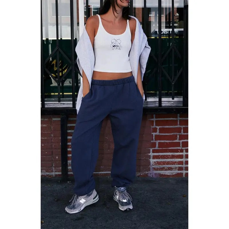 John Galt Women's Navy Rosa Sweatpants T-Shirts, Hoodie, Sweatshirt | ZylaModa.com