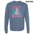 Joy To The World Pink Long Sleeve Comfort Colors T-Shirt 'NLB' Hoodie, Sweatshirt | ZylaModa.com