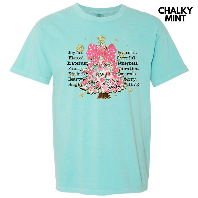 Joyful Peaceful Cheerful Tree Comfort Colors T-Shirt 'NLB' Hoodie, Sweatshirt | ZylaModa.com