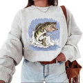 Jumping Bass Fishing Sweatshirt Lake Life Outdoors for Shirts, Fisherman Gift Unisex Hoodie Cotton Pullover | ZylaModa.com