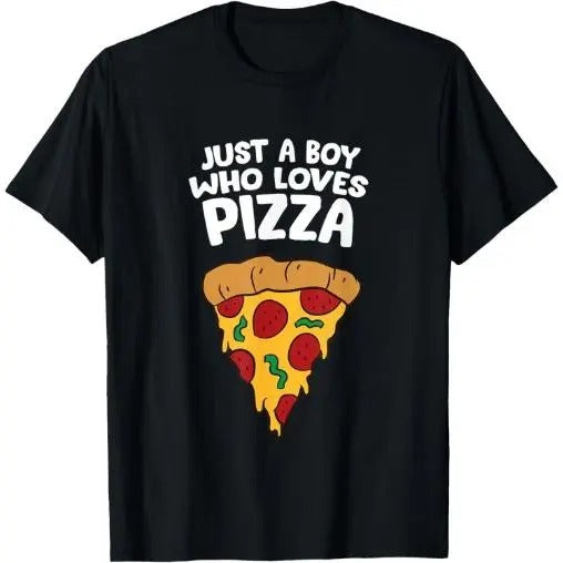 Just a Boy Who Loves Pizza T-Shirt Made in USA Hoodie, Sweatshirt | ZylaModa.com