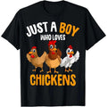 Just a Boy who loves Chickens Kids Boys Chicken T-Shirt Hoodie, Sweatshirt | ZylaModa.com