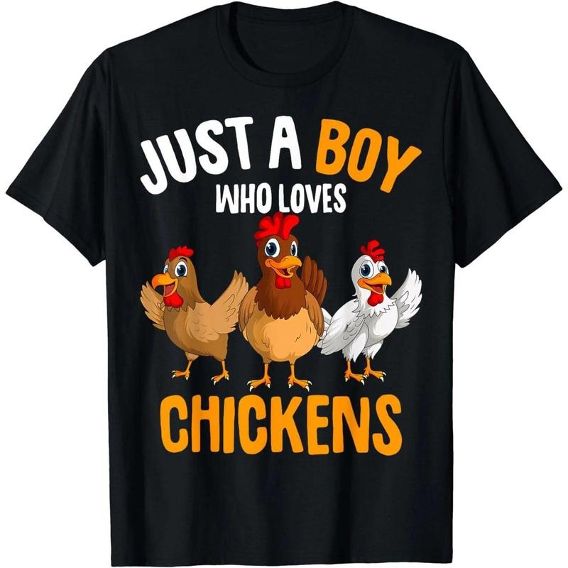 Just a Boy who loves Chickens Kids Boys Chicken T-Shirt Hoodie, Sweatshirt | ZylaModa.com