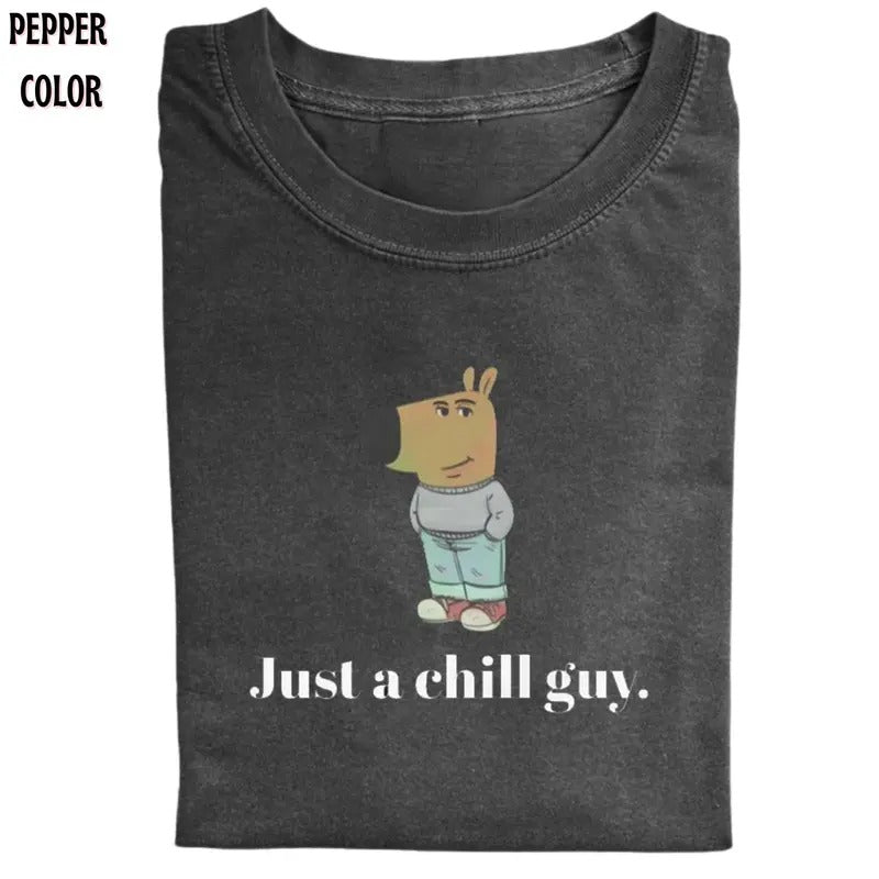 Just a chill guy T-shirt, funny graphic tees, vintage tees Menswear Top Hoodie, Sweatshirt | ZylaModa.com