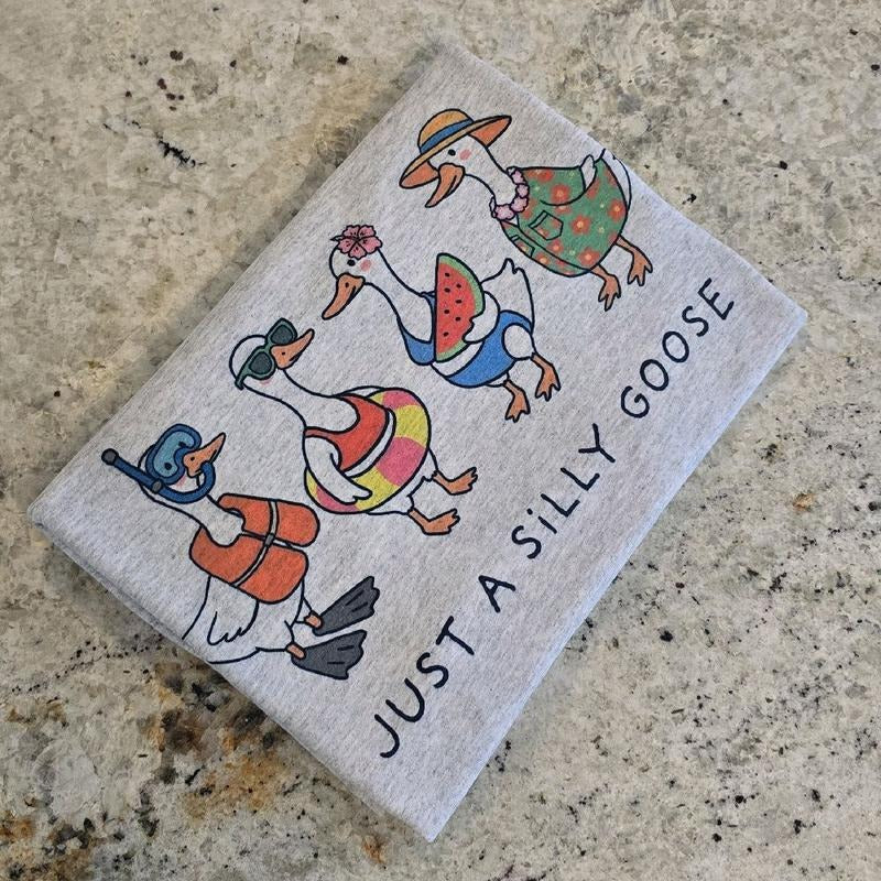 Just a silly goose funny summer graphic tee Hoodie, Sweatshirt | ZylaModa.com