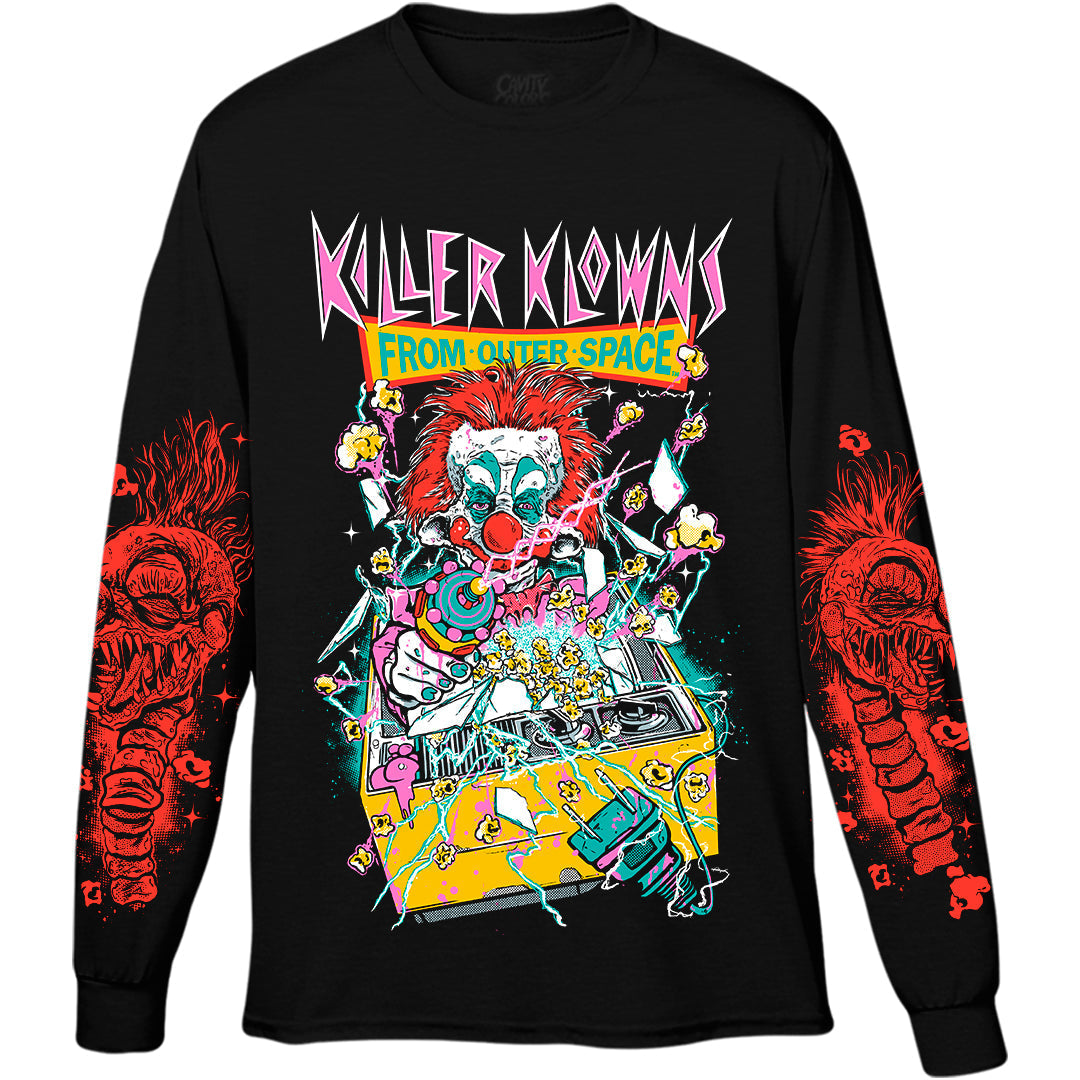 KILLER KLOWNS: TV TERROR - LONG SLEEVE SHIRT Hoodie, Sweatshirt | ZylaModa.com (Image 1)