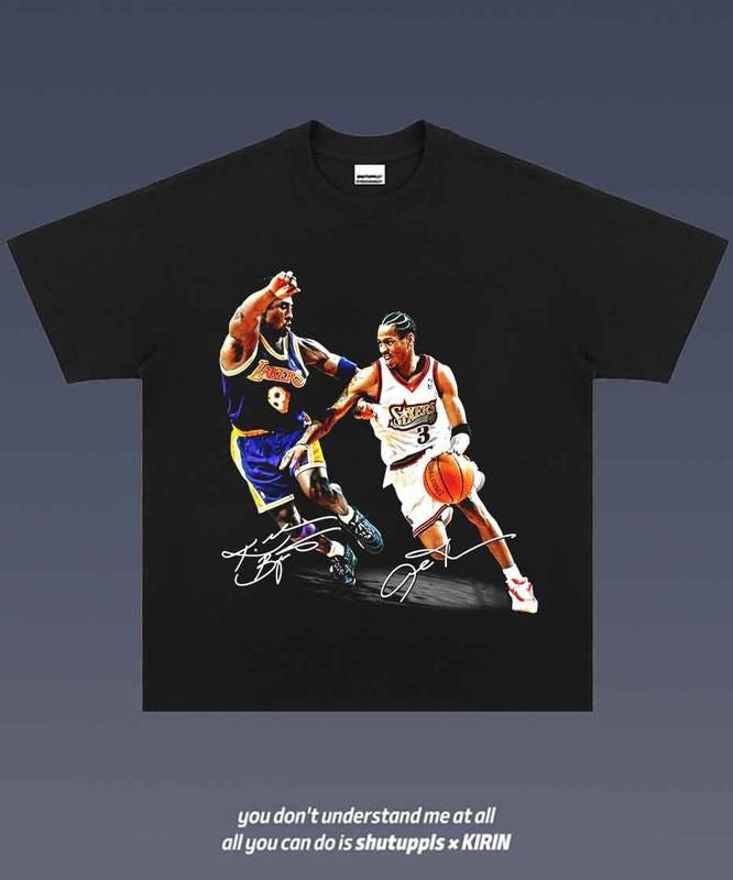 KOBE VS IVERSON 2.12 Tee | Vintage Tee Graphic T-Shirt Sweatshirt Hoodie | Sport Tee - Gift For Fan | ZylaModa.com