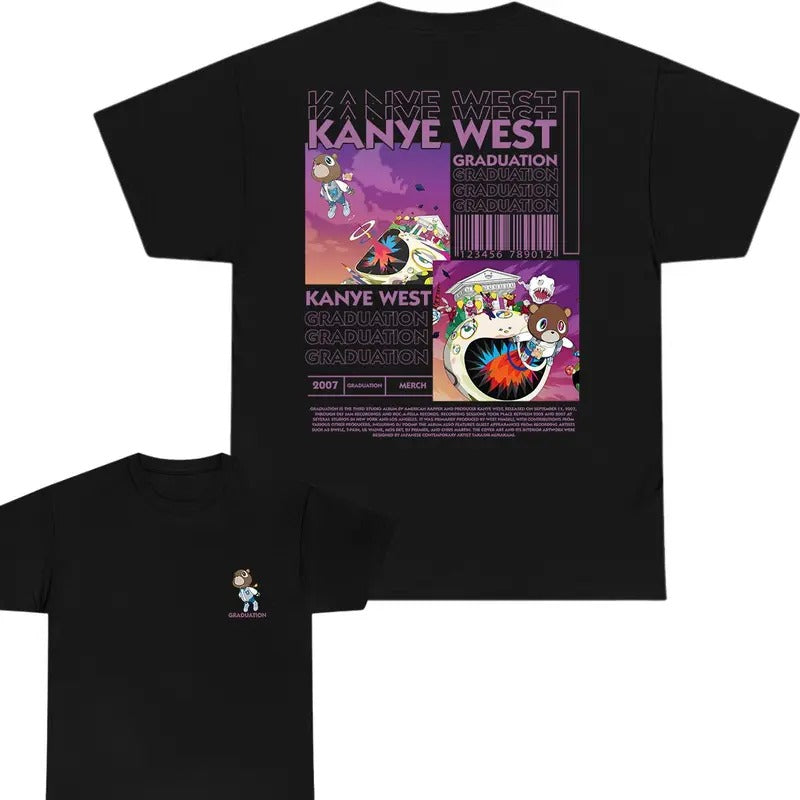 Kanyeee Two sides Graduation T-Shirt, Full Color, Unisex T-Shirt, For Women, For Men Hoodie, Sweatshirt | ZylaModa.com