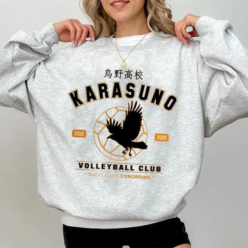 Karasuno Volleyball Club Unisex Sweatshirt, Haikyuu Shirt, Anime Lover Gift Hoodie | ZylaModa.com
