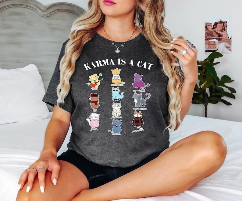 Karma Is A Cat Shirt Hoodie, Sweatshirt | ZylaModa.com