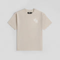 Khaki Gymreapers Men's Oversized Cotton T-shirt with Ribbed Crew Neck Collar Hoodie, Sweatshirt | ZylaModa.com