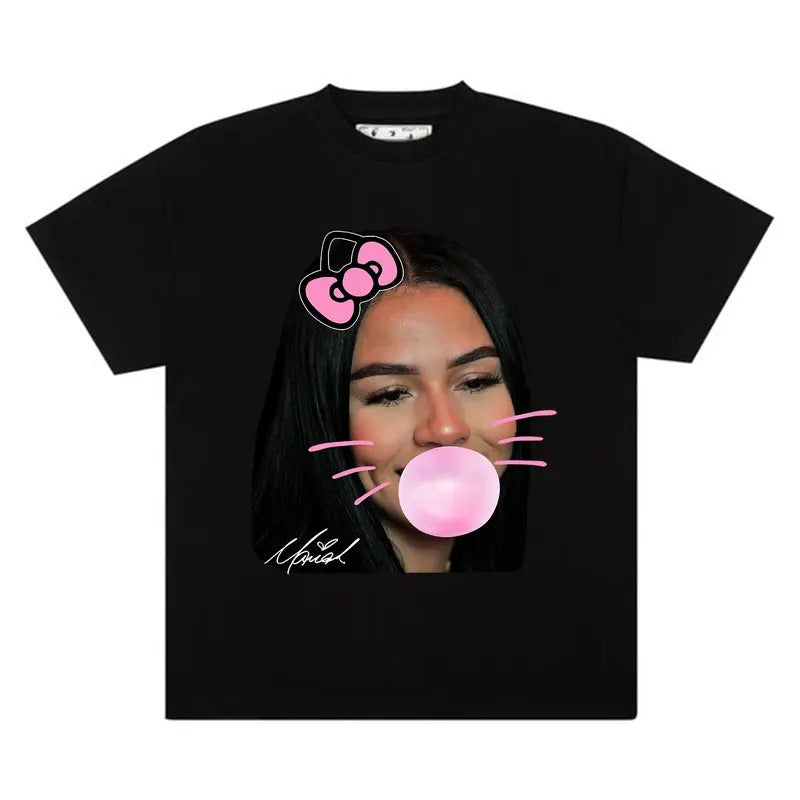 Kitty Vibes, Bubblegum Dreams - The Mariah PINK Big Face Tee That Radiates Fun Hoodie, Sweatshirt | ZylaModa.com