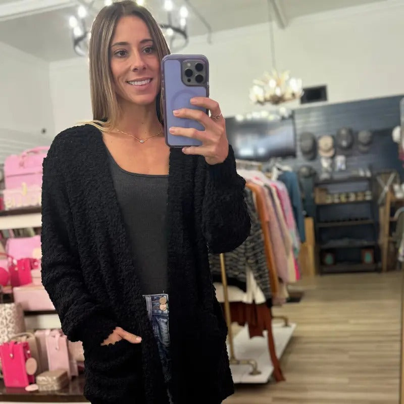 Knitted Cardigan In Black T-Shirts, Hoodie, Sweatshirt | ZylaModa.com