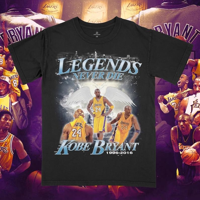 Kobe Bryant "Legends Never Die" Forever graphic Oversize Print T-shirt Hoodie, Sweatshirt | ZylaModa.com