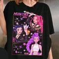 Kpop Demon Hunters Jinu Manga Graphic Tee, Kpop Huntrix Demon Hunter Youth Shirt, Saja Girls Kpop T-Shirt Hoodie, Sweatshirt