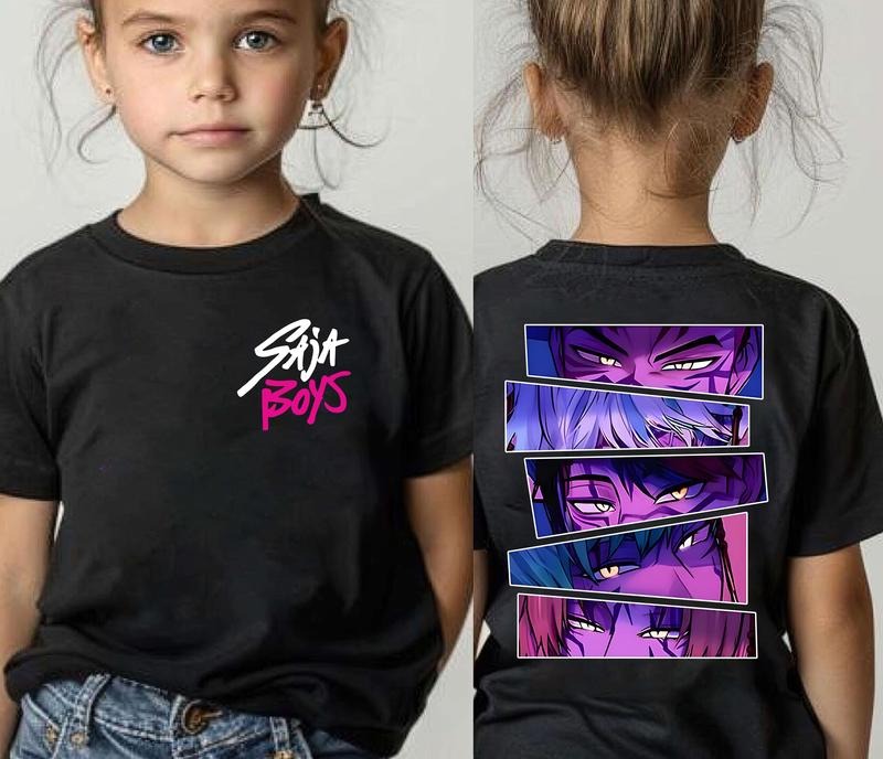 Kpop Saja Boys Youth Shirt, Saja Boys Fan Gifts, Kpop Demon Hunters T-shirt, Demon Hunters Merch, Kpop Huntrix Pin Shirt,...