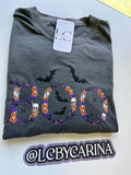 LCbyCarina Spooky Embroidered BOO Halloween Shirt Perfect for Fall & Halloween Celebrations with Pumpkin and Bat Design...