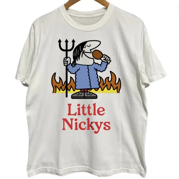 LITTLE NICKYS PREMIUM WHITE T-SHIRT, Cartoon Shirt,  Unisex T-Shirt, Gift For Men Women Menswear Top Tshirt Streetwear...