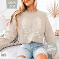 Lace Bunny Ears Sweatshirt, Easter Crewneck, Trendy Bunny Women's Sweater, Gift for Her T-Shirts, Hoodie | ZylaModa.com