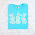 Lace Bunny Trio T shirt  | Lagoon Blue comfort colors t shirt | Easter Bunny T shirt | Bunny t shirt Hoodie, Sweatshirt