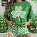 Lace Clover Shirt Gildan, St Patrick's Day Women's Tee, Cute Women's Tshirt Plus Sizes Hoodie, Sweatshirt | ZylaModa.com