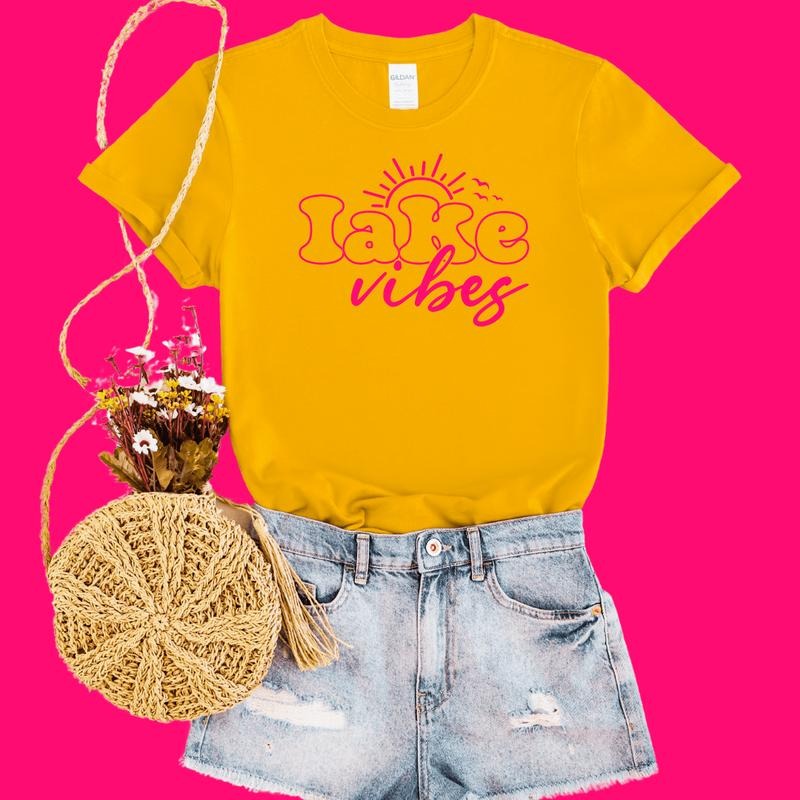 Lake Vibes Soft Graphic Tee Hoodie, Sweatshirt | ZylaModa.com