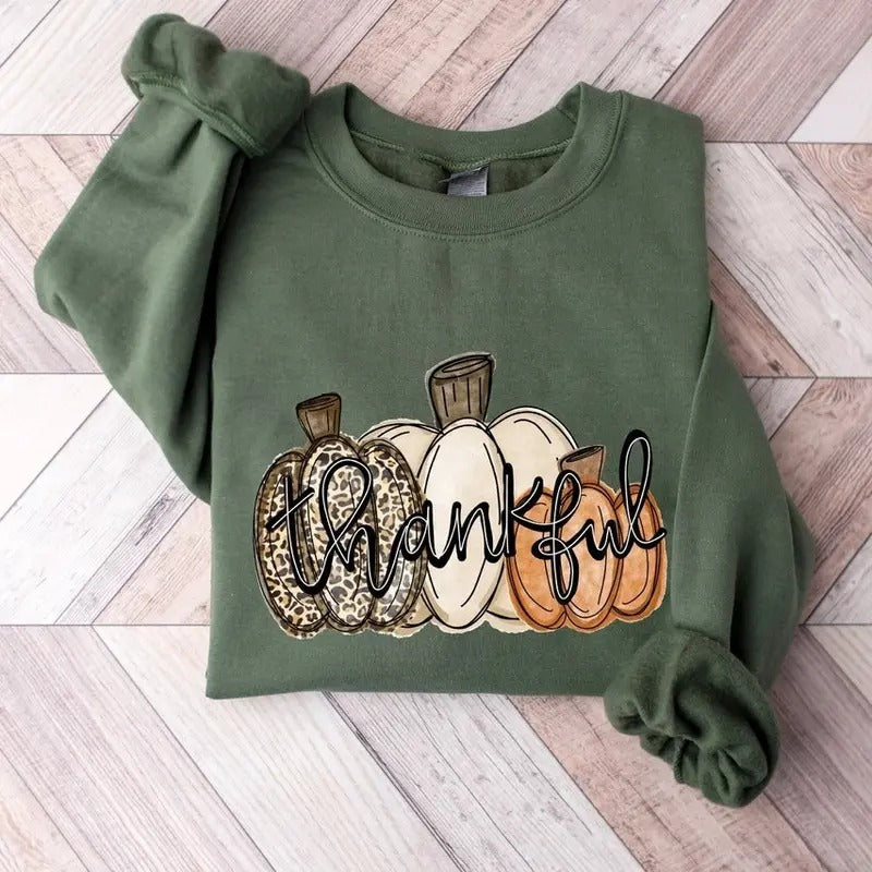 Leopard Pumpkin Sweatshirt,Pumpkin Season Sweater,Thanksgiving Tshirt,Halloween Shirt,Fall Apparel Hoodie | ZylaModa.com
