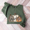 Leopard Pumpkin Sweatshirt,Pumpkin Season Sweater,Thanksgiving Tshirt,Halloween Shirt,Fall Apparel,Autumn...