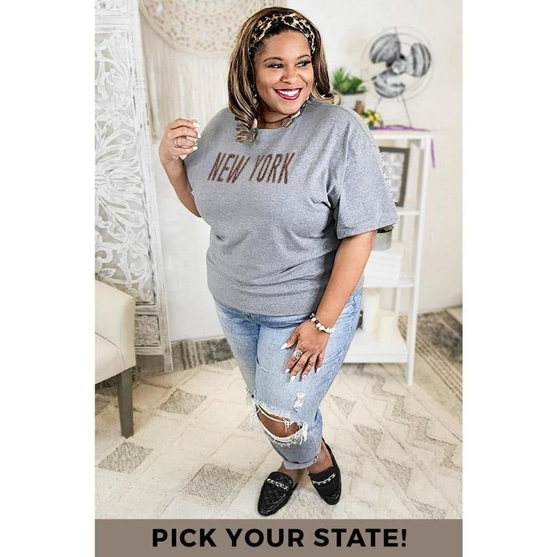 Leopard State T-Shirt Hoodie, Sweatshirt | ZylaModa.com
