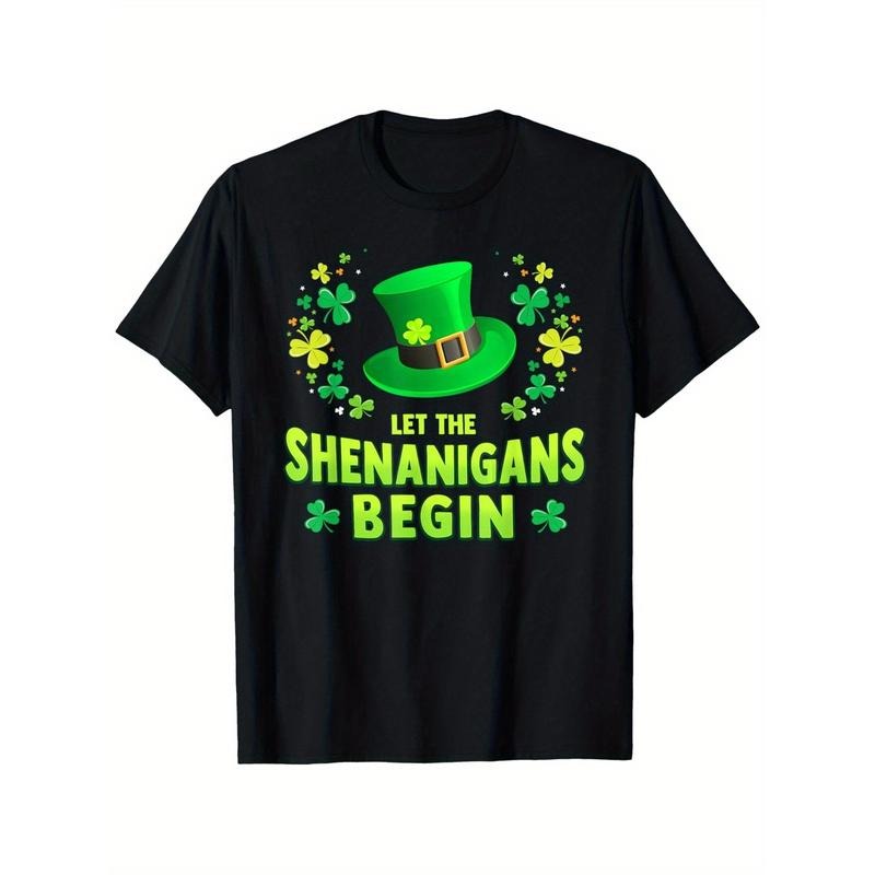 Let Begin Funny St Patrick'S Day Mens Womens T-Shirt, Unisex Cotton Casual Round Neck Outdoor Short Sleeve T-Shirt with...