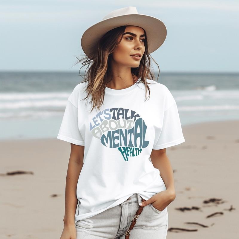 Lets Talk About Mental Health T Shirtmental Health Shirt Mental Health Awareness Tee Mental Health Meetings Shirt Support...