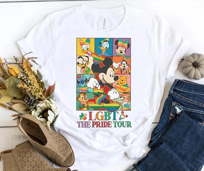 Lgbt The Pride Tour Tshirt Sweatshirt, Mouse & Friends Lgbt Pride Shirt, Gay Lesbian Matching Tee Hoodie | ZylaModa.com