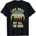 Life Goal Pet All The Dogs Funny Dog Lover T-Shirt Made in USA Hoodie, Sweatshirt | ZylaModa.com