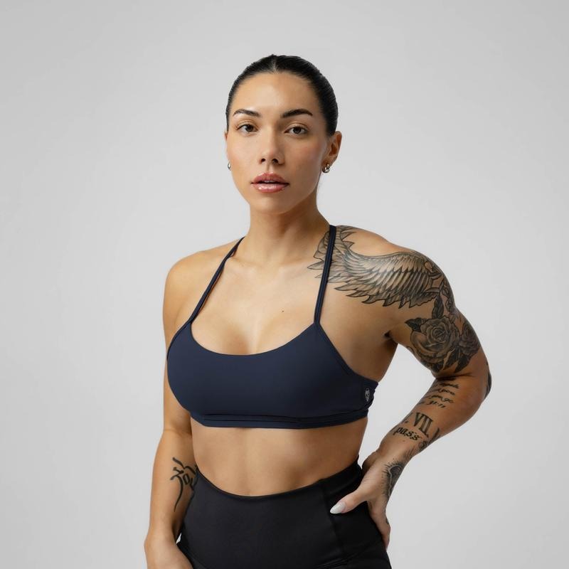 Light Support Sports Bra for Women - Midnight Navy, Plain Pattern, Summer Season T-Shirts, Hoodie, Sweatshirt | ZylaModa.com