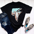 Lightning Cow Skull Graphic Tee Hoodie, Sweatshirt | ZylaModa.com