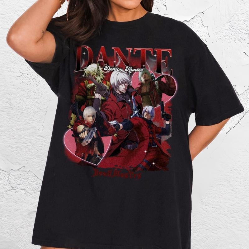 Limited Dante Demon Hunter Devil May Cry T Shirt, Unisex Men & Women, Trendy Streetwear Gift Hoodie, Sweatshirt