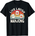 Live Laugh Mahjong retro mah-jongg chinese game tiles T-Shirt Hoodie, Sweatshirt | ZylaModa.com