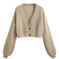 Long Sleeve Button Front V Neck Soft Knit Cardigan Sweaters T-Shirts, Hoodie, Sweatshirt | ZylaModa.com