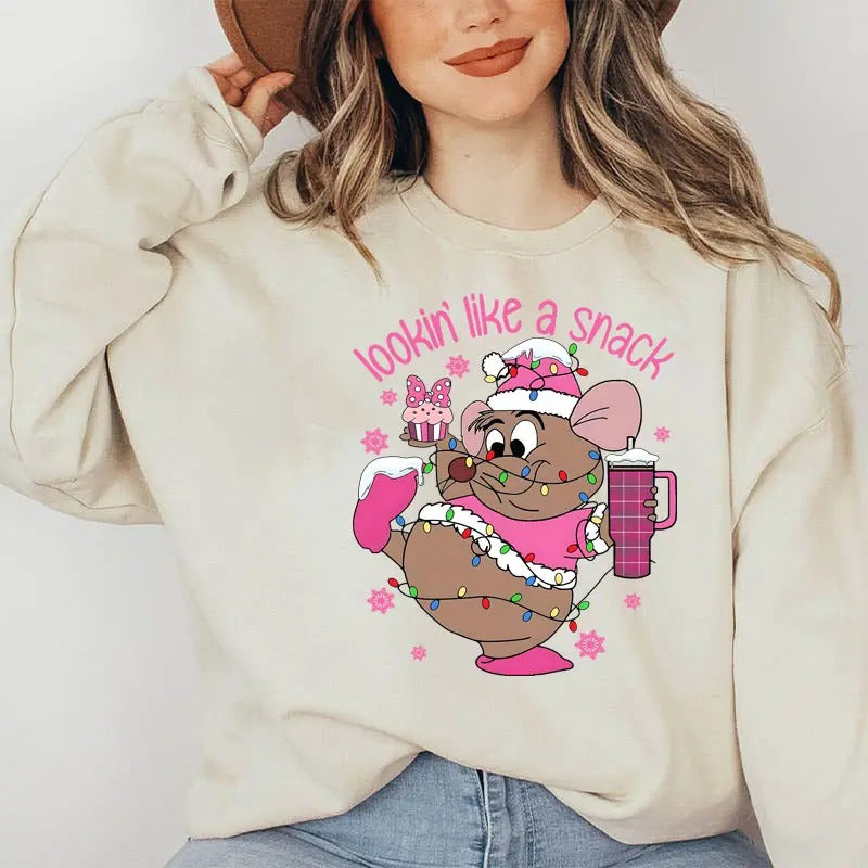 Lookin Like A Snack Sweatshırt, Holiday Sweater, Cute Gus Gus Shirt, Christmas Gifts Hoodie, Sweatshirt | ZylaModa.com