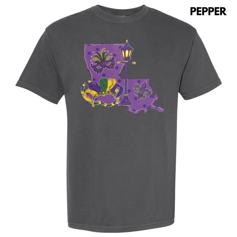 Louisiana Mardi Gras Comfort Colors T-Shirt Hoodie, Sweatshirt | ZylaModa.com