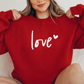 Love Sweatshirt, Heart Hoodie, Valentines Day Sweatshirt, Women's Sweatshirt, Couple Sweatshirt, Gift For Her, Love...