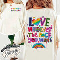 Love Whoever the F You Want Comfort Color Shirt, Pride Month Shirt, LGBT Shirt, Rainbow Shirt, Gay Pride Trendy Tshirt,...